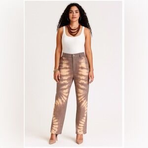Urban Renewal SZ L Choc + Van Swirl Tan Tie-Dye Carpenter Cargo Pants